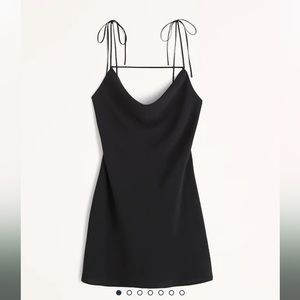 Removable strap cowl neck mini dress